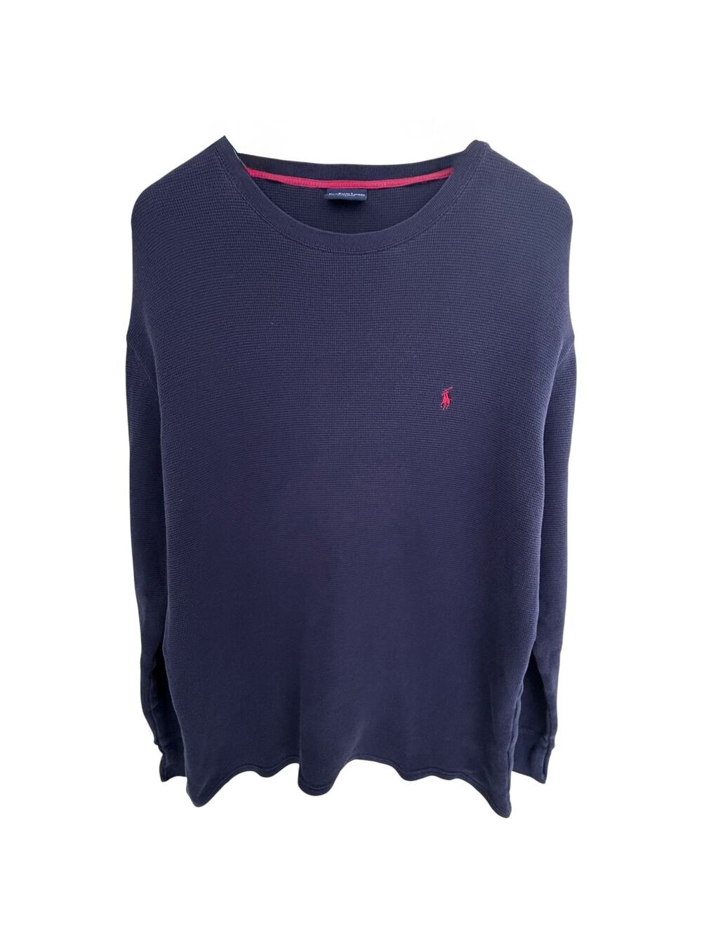 Polo Ralph Lauren Sleepwear Thermal Shirt Mens Large Navy Waffle Knit Top